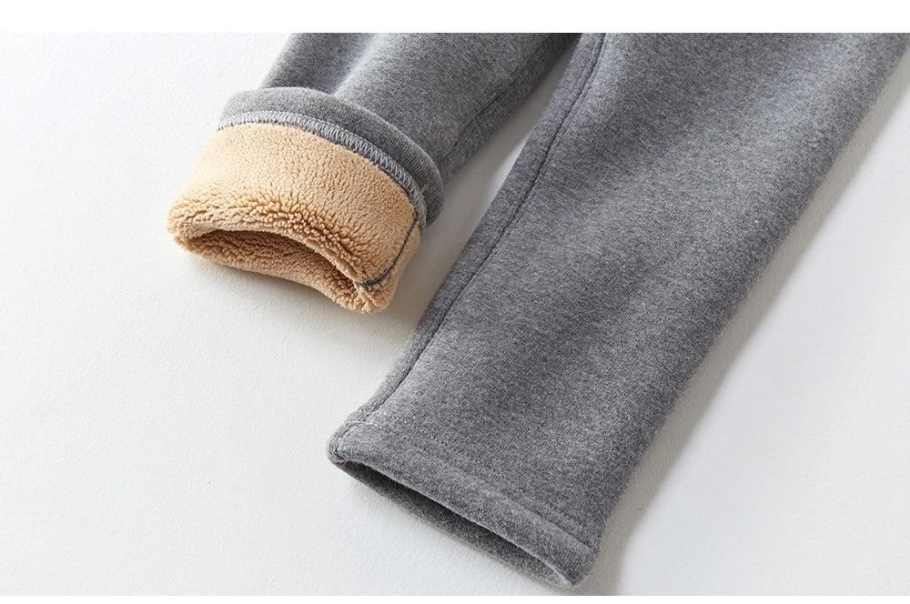 -20 Temperature Winter Girls Warm Trousers Leggings Kids Clothes 3-14 Very Thick Pants For Girls Children Cotton-padded Trousers