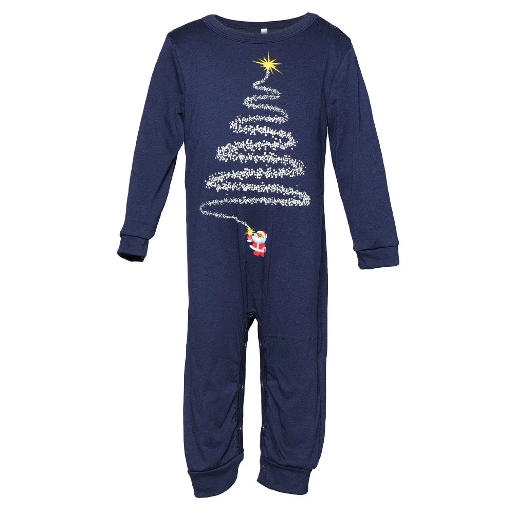 2025 New Family Christmas Pajamas Mom Dad Kids Matching Clothing Set Baby Romper Pjs Soft Loose 2 Pieces Suit Homewear Xmas Look