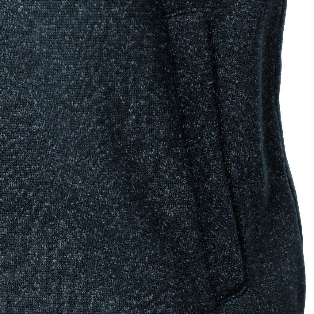 Autumn/winter men's stand-up collar striped check zipper knit top with fashion color matching