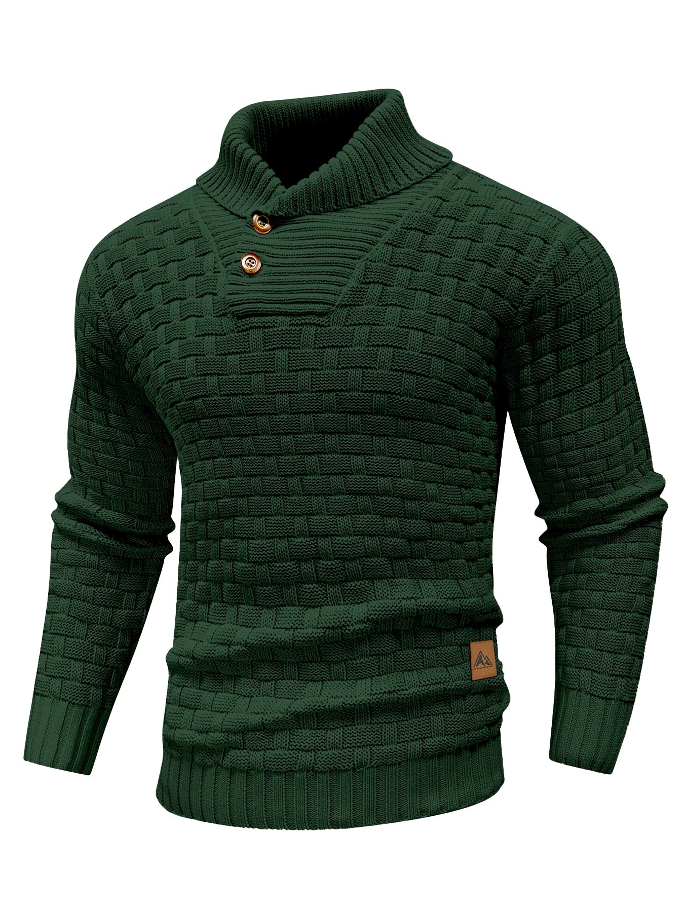 Men’s Sweater Winter Knitted Crew Neck Warm Soft Long Sleeve Pullover Textured Ribbed Edge Comfortable High Quality Top US Size