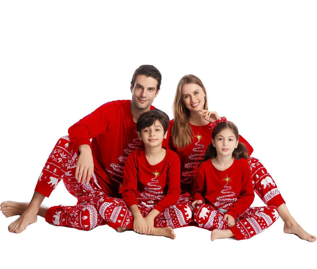 2025 New Family Christmas Pajamas Mom Dad Kids Matching Clothing Set Baby Romper Pjs Soft Loose 2 Pieces Suit Homewear Xmas Look