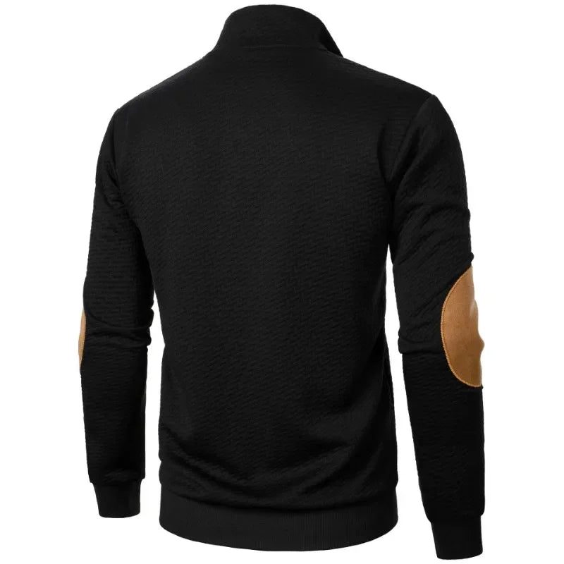 Mens Long Sleeve Sweatshirts Casual Button Down Lapel/Stand Collar Henley Polo Shirts Pullover Sweater Lightweight Streetwear
