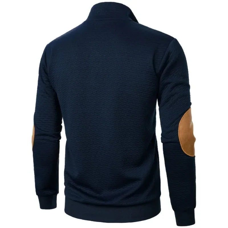 Mens Long Sleeve Sweatshirts Casual Button Down Lapel/Stand Collar Henley Polo Shirts Pullover Sweater Lightweight Streetwear