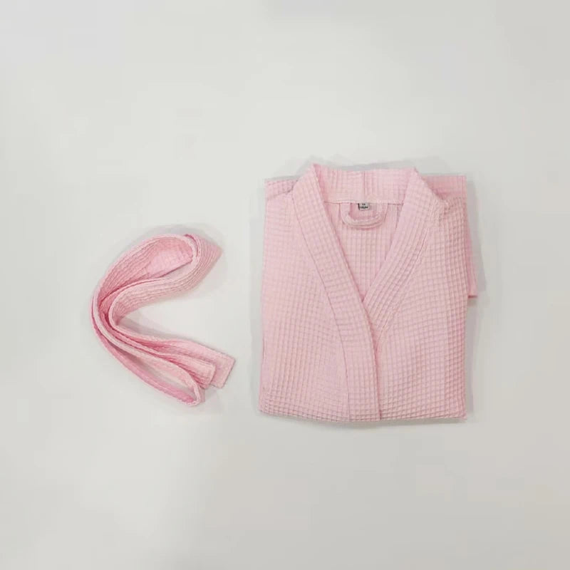 2025 Autumn Winter children's bathrobe 100% Cotton Waffle Robes homewear Sleepwear Bath Robes for Girls Boys