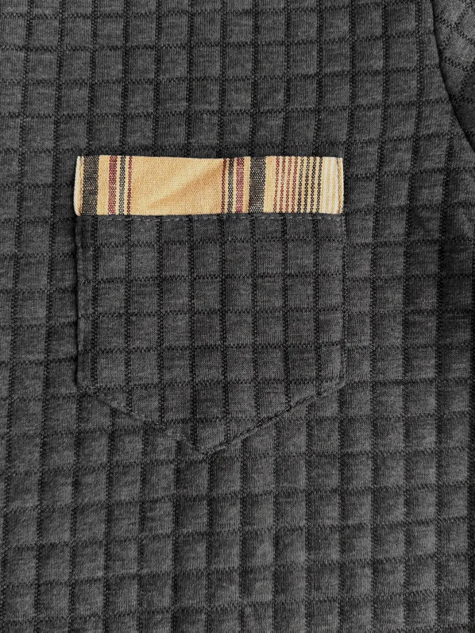 Men's casual new style autumn-winter fashionable long-sleeved polka dot jacquard solid color polo shirt with comfortable fit