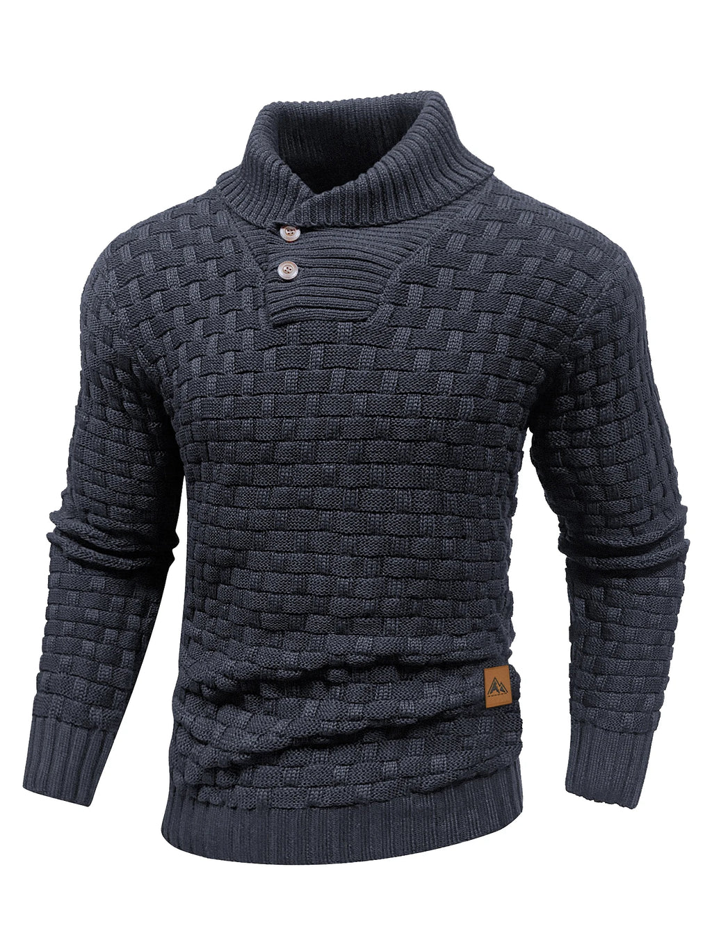Men’s Sweater Winter Knitted Crew Neck Warm Soft Long Sleeve Pullover Textured Ribbed Edge Comfortable High Quality Top US Size