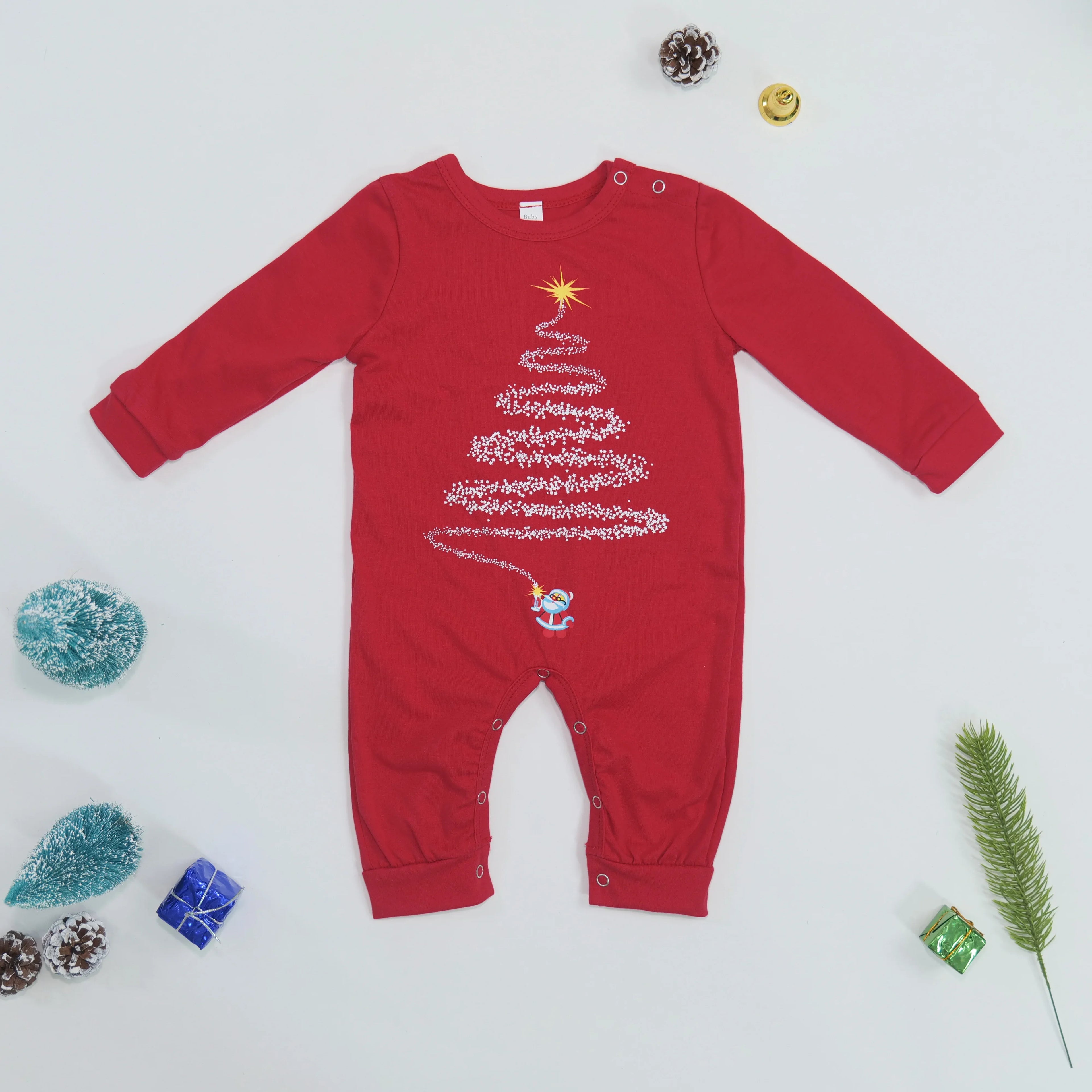 2025 New Family Christmas Pajamas Mom Dad Kids Matching Clothing Set Baby Romper Pjs Soft Loose 2 Pieces Suit Homewear Xmas Look
