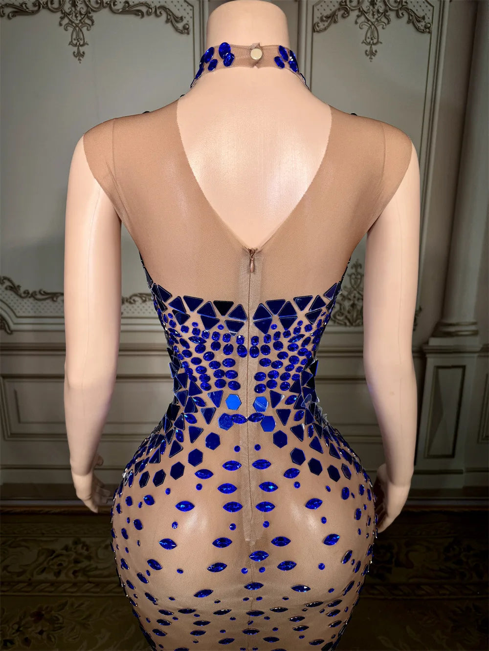 2025 Luxury Women Elegant Dress Rhinestone Sequin Long Dresses Celebrate Birthday Party Prom Outfit Concert Carnival Dresses