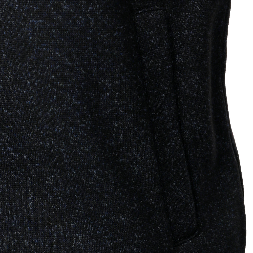 Autumn/winter men's stand-up collar striped check zipper knit top with fashion color matching