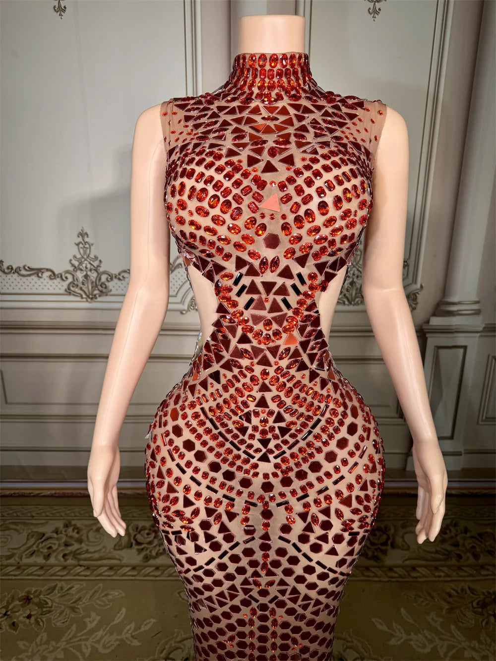 2025 Luxury Women Elegant Dress Rhinestone Sequin Long Dresses Celebrate Birthday Party Prom Outfit Concert Carnival Dresses