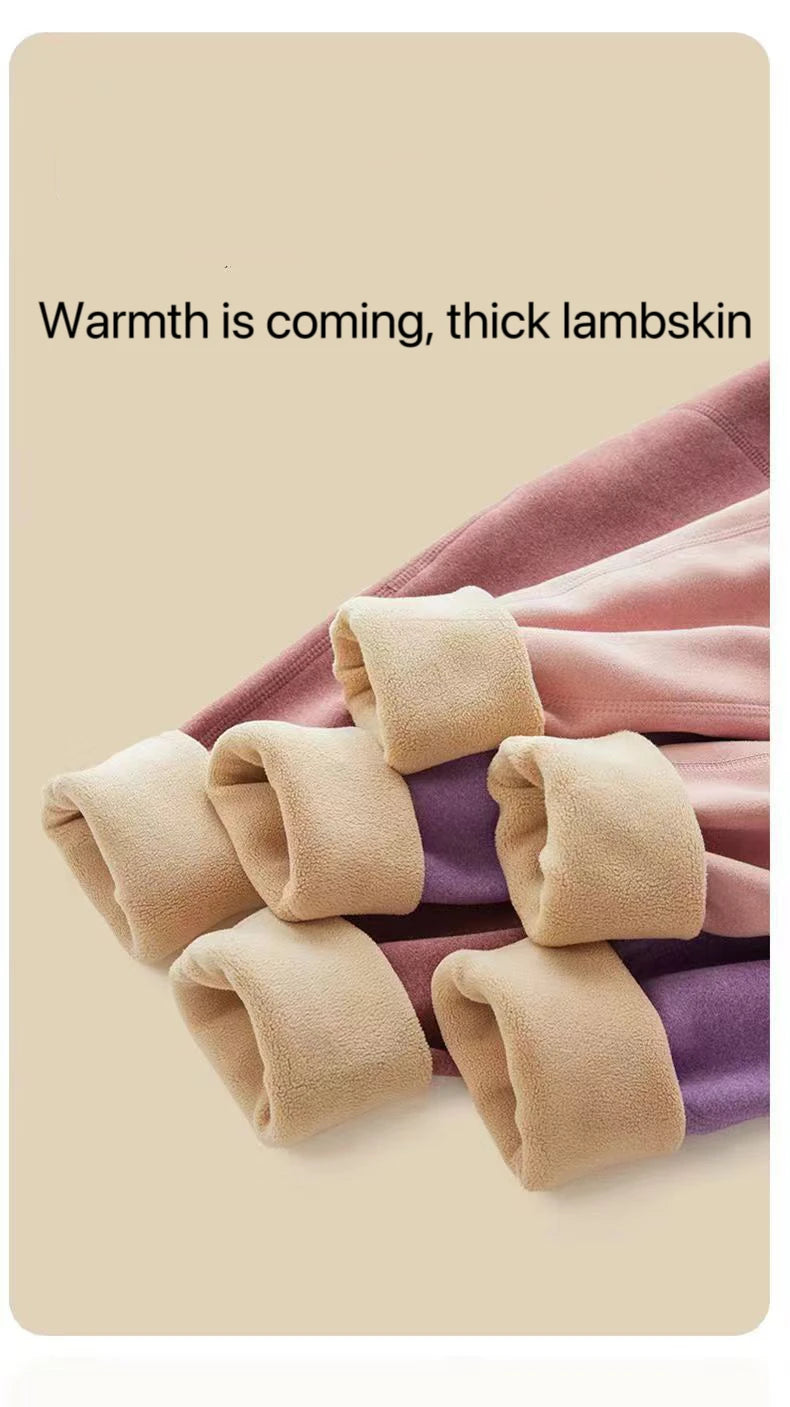 1Set Ultra Thick Thermal Underwear Women Stand Collar Seamless Warm Lingerie Winter Long Sleeve Bottoming Thermal Clothing Sets