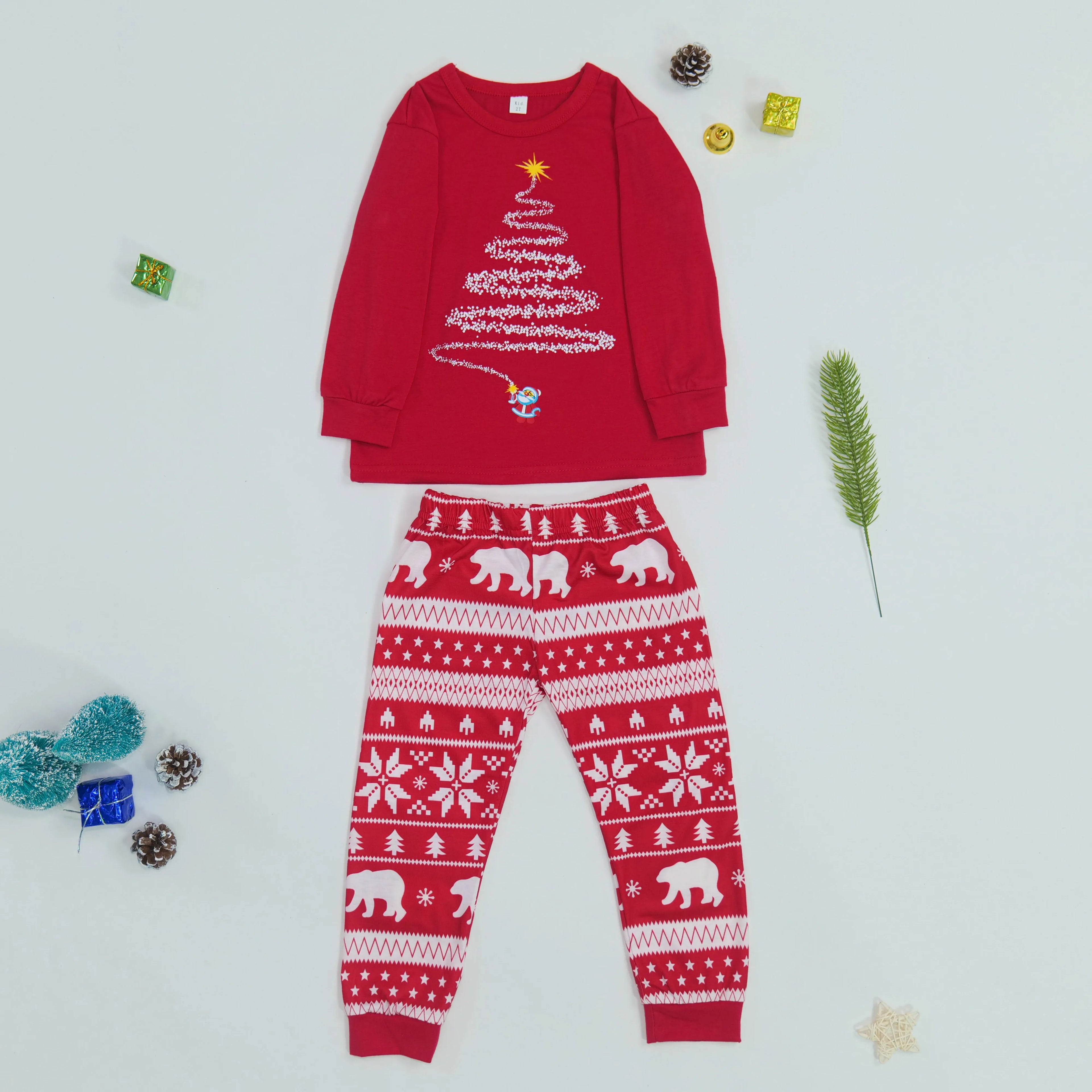 2025 New Family Christmas Pajamas Mom Dad Kids Matching Clothing Set Baby Romper Pjs Soft Loose 2 Pieces Suit Homewear Xmas Look