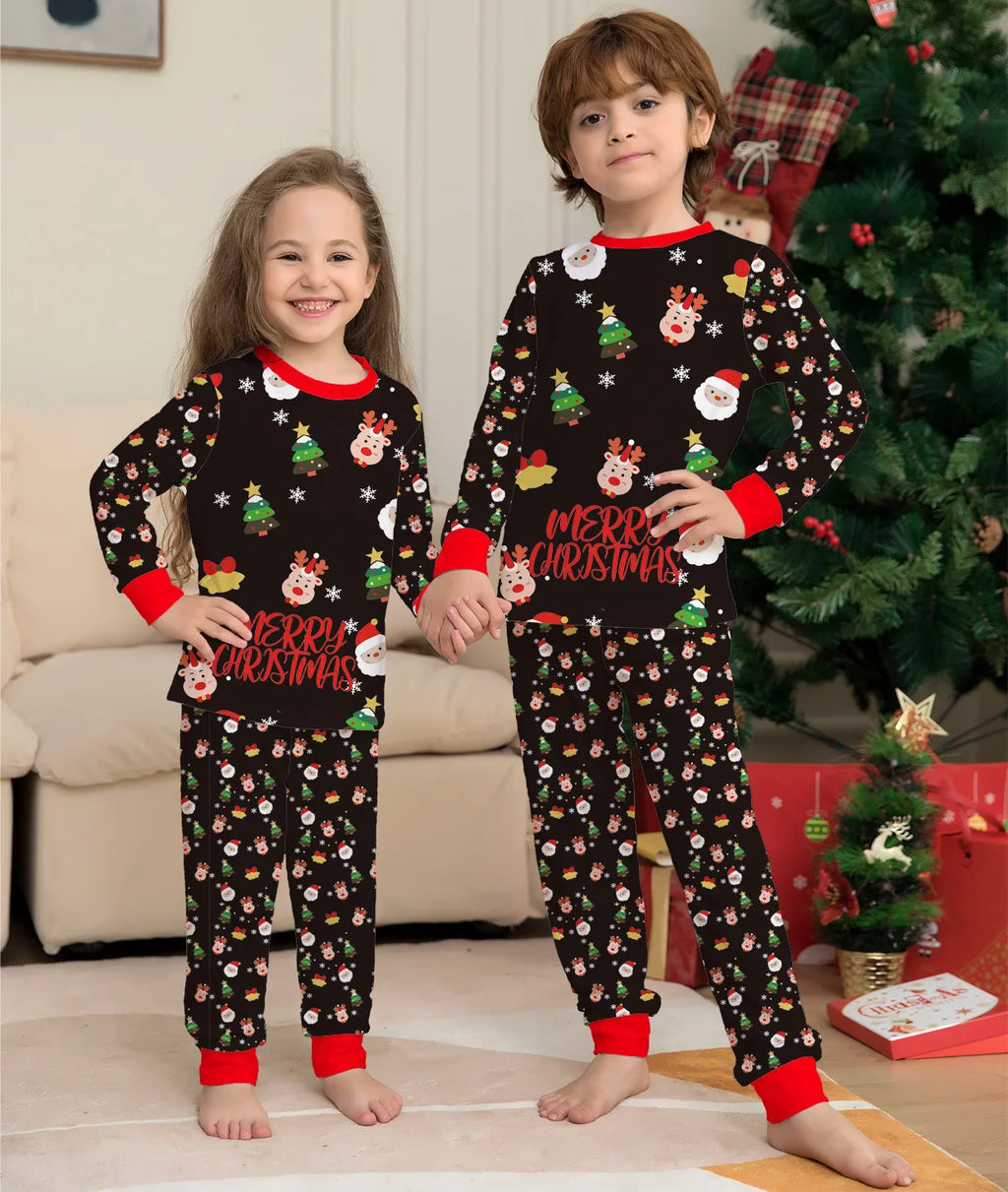 2025 New Christmas Look Outfit Family Matching Pajamas Set All Over Print Mother Father Kids Clothing Sets Baby Romper Xmas Wear