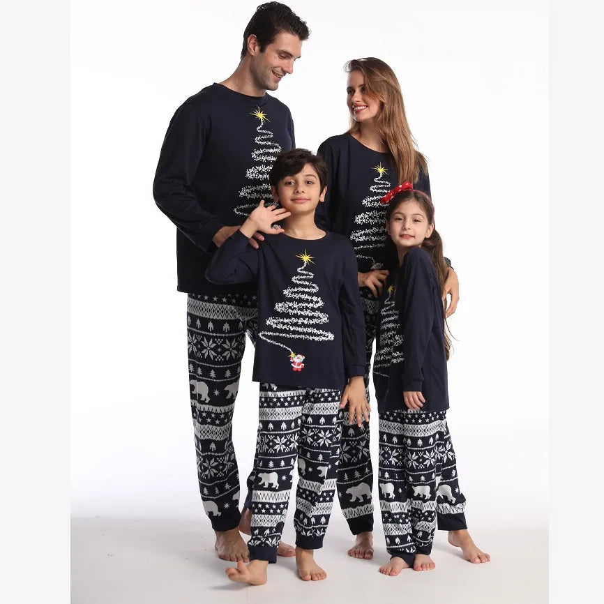 2025 New Family Christmas Pajamas Mom Dad Kids Matching Clothing Set Baby Romper Pjs Soft Loose 2 Pieces Suit Homewear Xmas Look