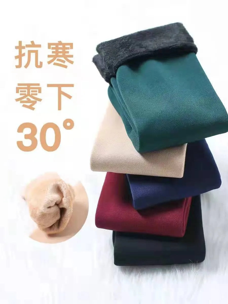 5Pairs/Lot Winter Warm Solid Women Socks Thicken Thermal Socks Wool Cashmere Black Skin Seamless Snow Sock Velvet Unisex Socks