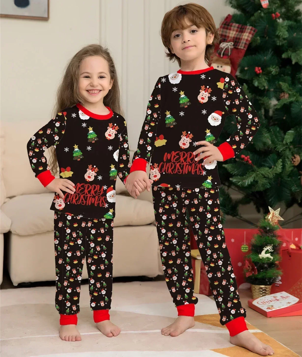 2025 New Christmas Look Outfit Family Matching Pajamas Set All Over Print Mother Father Kids Clothing Sets Baby Romper Xmas Wear