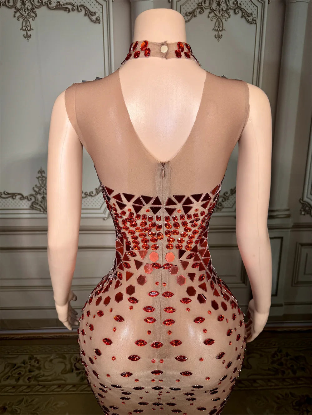 2025 Luxury Women Elegant Dress Rhinestone Sequin Long Dresses Celebrate Birthday Party Prom Outfit Concert Carnival Dresses